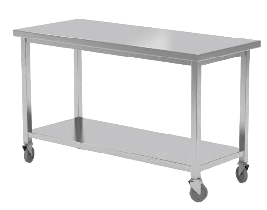 RVS Verrijdbare Werktafel